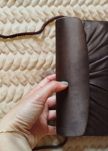 Kahverengi Deri Pilili Kadın Portföy Çanta - Görsel 3