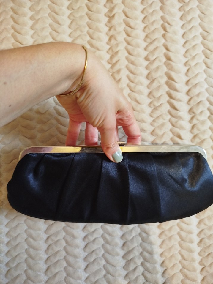 Klasik Siyah Pilili Portföy Çanta - Görsel 2