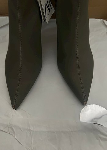 Zara Kadın Haki  Topuklu Bot - Görsel 6