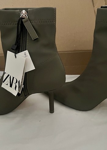Zara Kadın Haki  Topuklu Bot - Görsel 2
