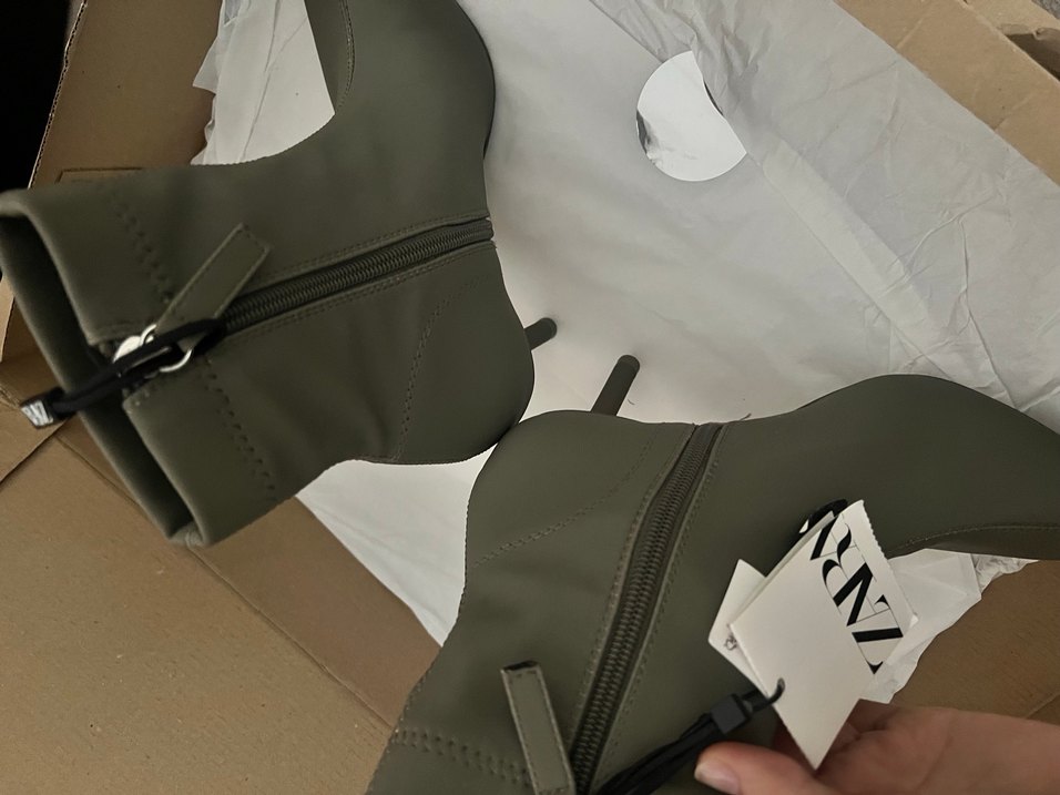 Zara Kadın Haki  Topuklu Bot - Görsel 5