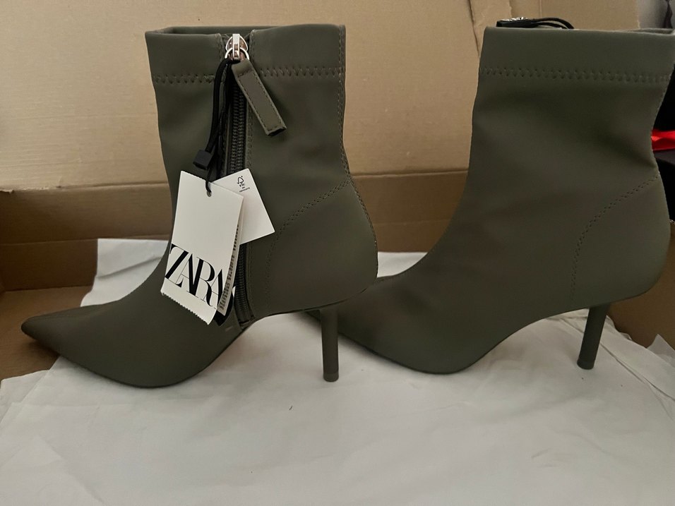 Zara Kadın Haki  Topuklu Bot - Görsel 2