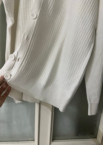 Beyaz Erkek Hırka - Görsel 3