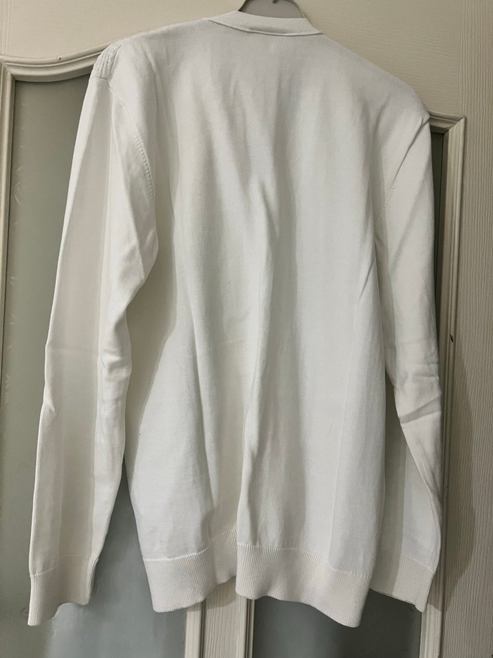 Beyaz Erkek Hırka - Görsel 5