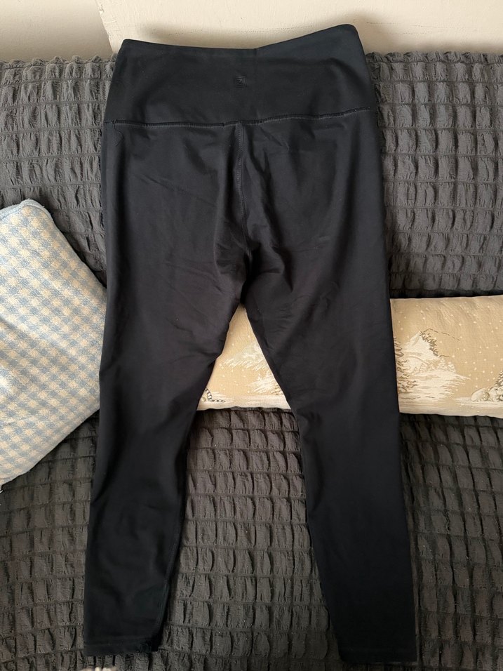 Siyah Midi Spor Tayt — görsel 3/5