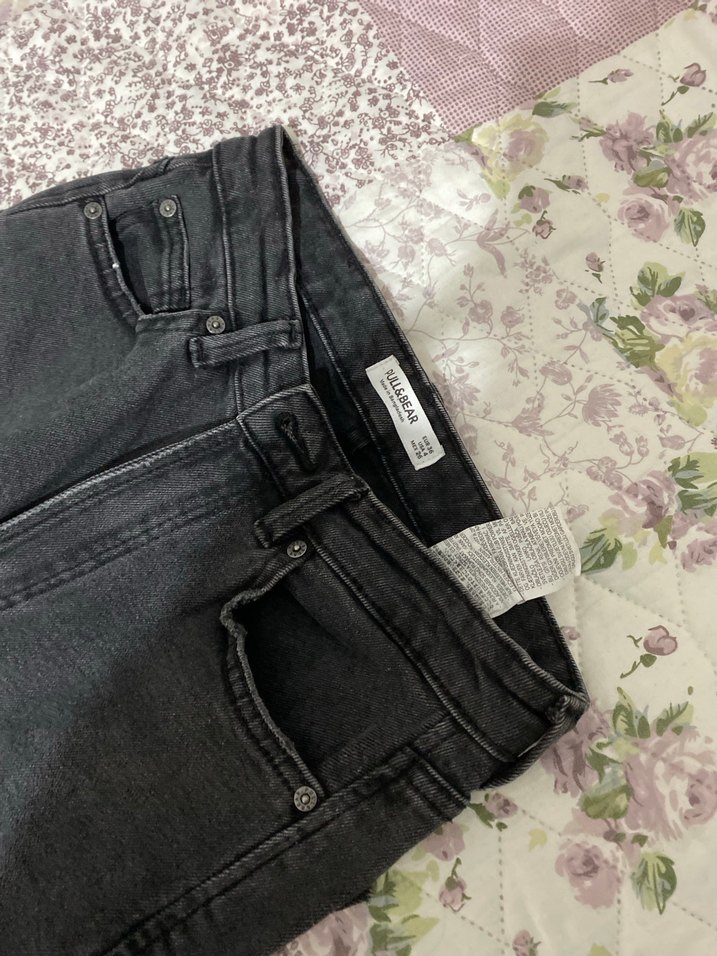 Siyah Boyfriend Kadın Kot Pantolon - Görsel 2