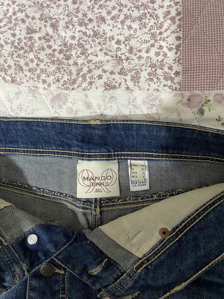 Düğmeli Koyu Mavi Denim Mini Etek - Görsel 3