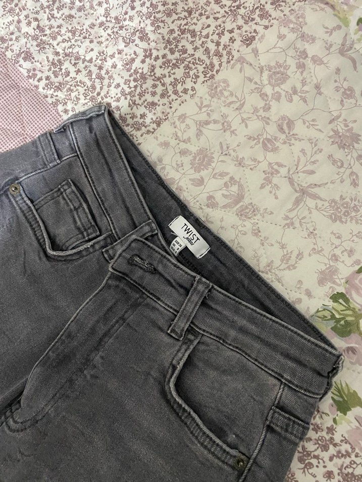 Gri Kadın Denim Pantolon - Görsel 2