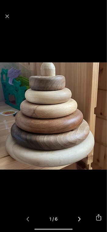 Montessori eğitici ahşap kule