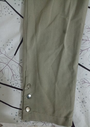 Bej Kadın Midi Kumaş Pantolon - Görsel 3