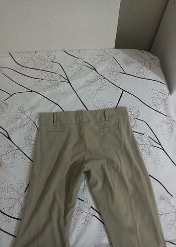 Bej Kadın Midi Kumaş Pantolon - Görsel 2