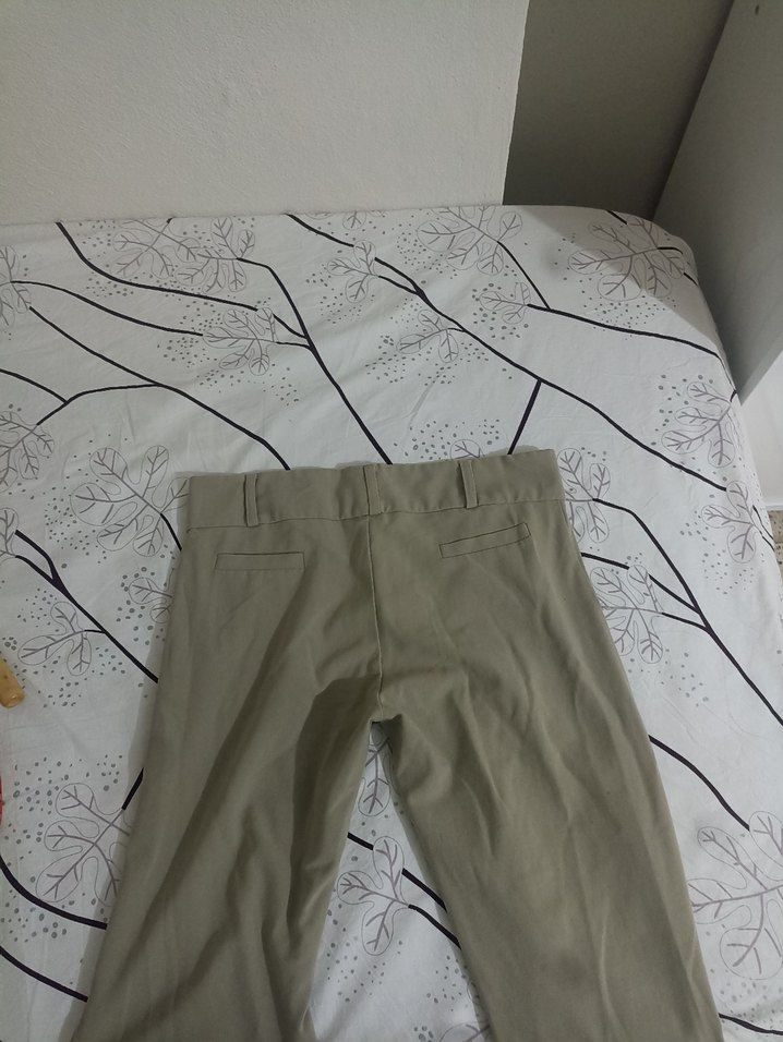 Bej Kadın Midi Kumaş Pantolon - Görsel 2