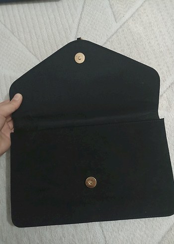 Siyah Süet Püsküllü Kadın Portföy Çanta - Görsel 3