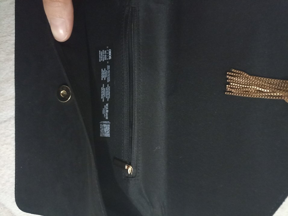 Siyah Süet Püsküllü Kadın Portföy Çanta - Görsel 4