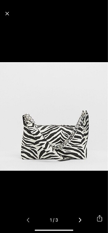 Bershka zebra desenli çanta