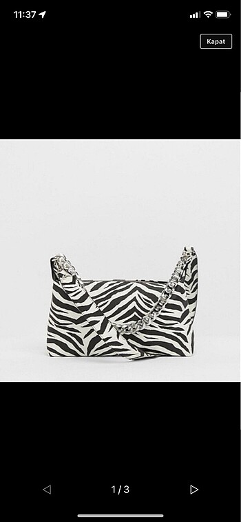 Bershka zebra desen çanta