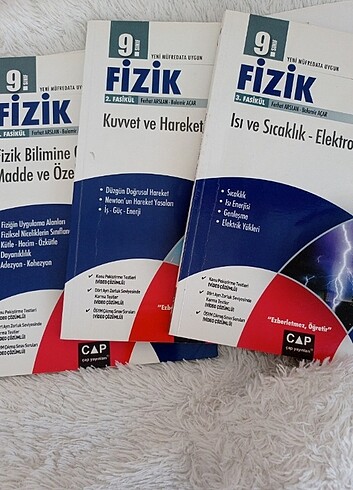 9. Sınıf Çap Yayınları Anadolu lisesi Fizik Seti