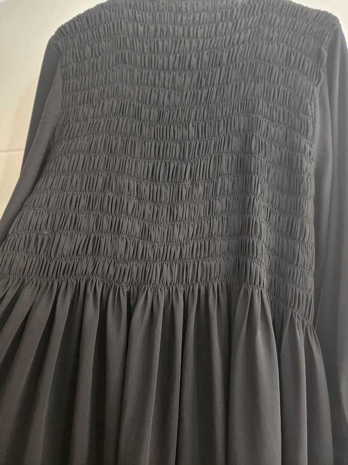 Siyah Uzun tesettur Elbise - Görsel 2