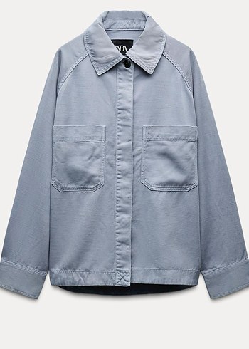 Zara Açık Mavi Denim Oversize Kadın Ceket