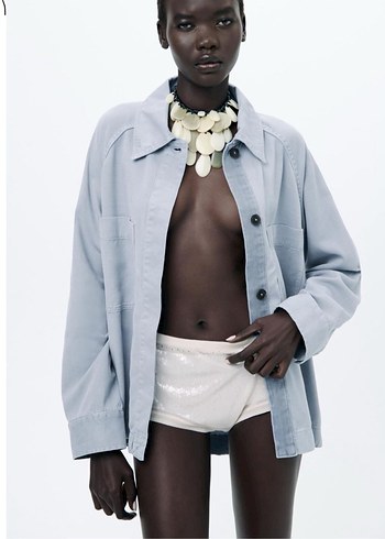 Açık Mavi Denim Oversize Kadın Ceket