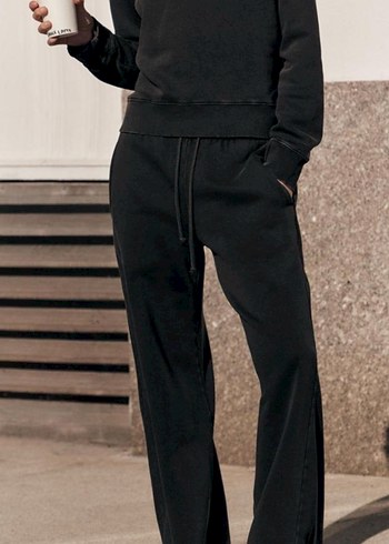 Siyah Kadın Midi Sweatpant