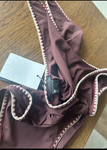 Bordo İnce Askılı Kadın Mayo - Görsel 5