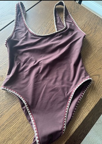 Bordo İnce Askılı Kadın Mayo - Görsel 4