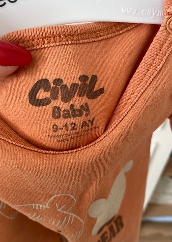 Uzun Kollu Kahverengi Bebek Tulum - Görsel 2