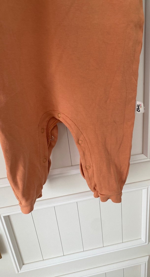 Uzun Kollu Kahverengi Bebek Tulum - Görsel 3