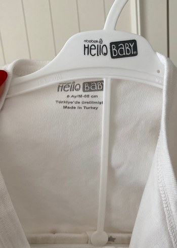 Beyaz Baskılı Kız Erkek Bebek Takımı Uzun Kollu - Görsel 4