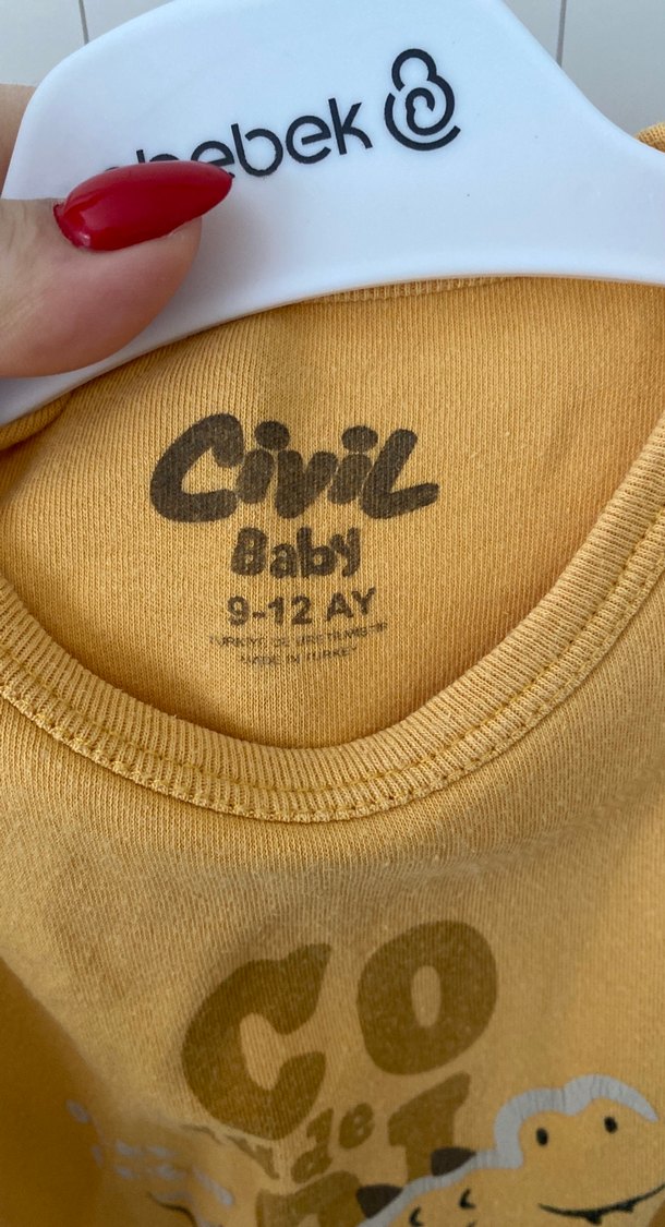 Sarı Uzun Kollu Bebek Tulum - Görsel 2