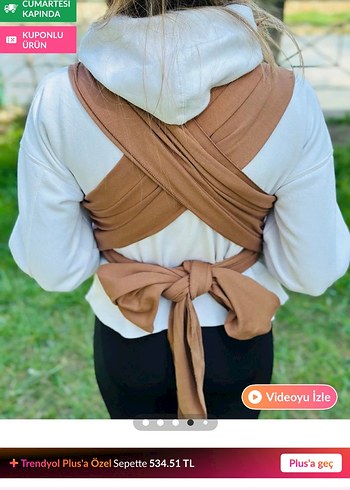 Bej Bebek Kanguru - Görsel 3