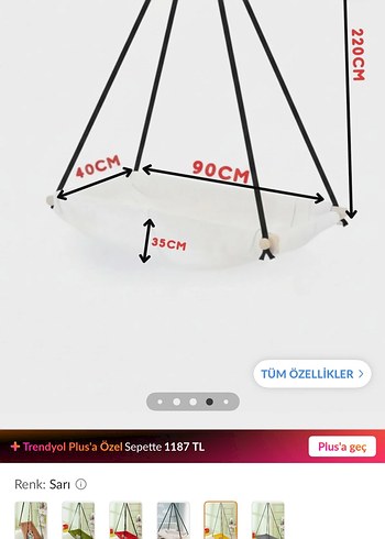 Sarı Bebek Hamak Sepet - Görsel 3