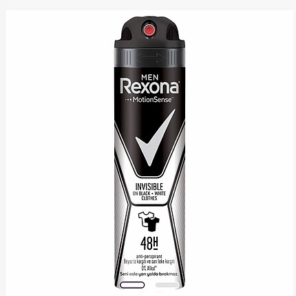 Rexona Erkek Deodorant Sprey Invisible Black White 150 ml
