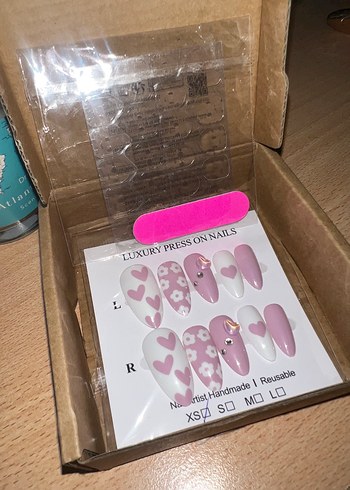 Sheinside Pastel Pembe Takma Tırnak Seti