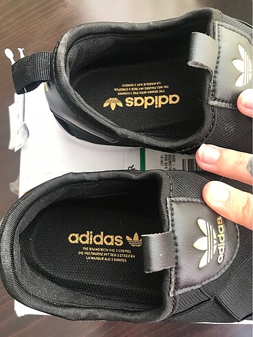 39 Beden siyah Renk Adidas superstar slip on