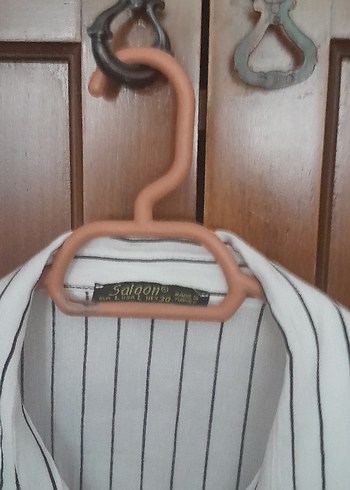 Bohem Nakışlı Uzun Kollu siya Beyaz Gömlek - Görsel 4