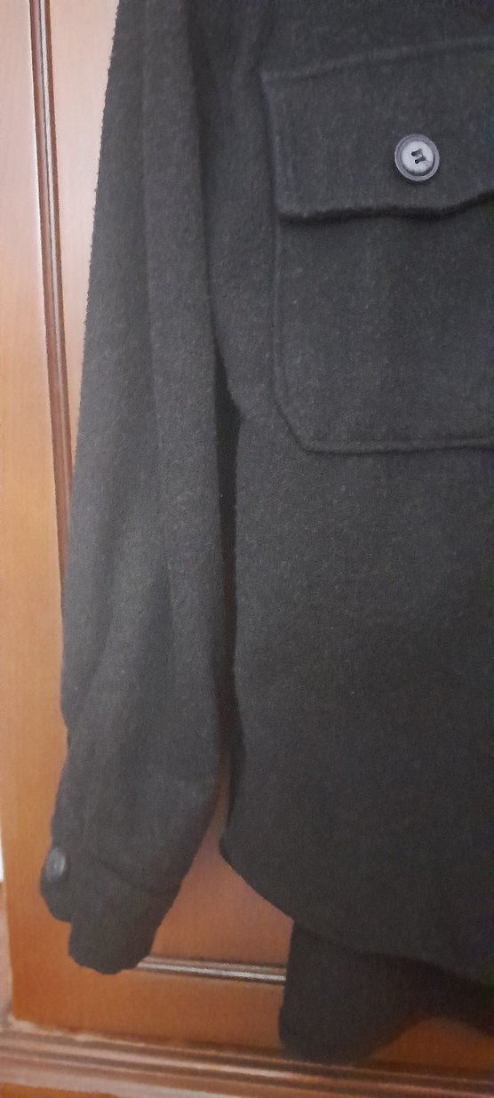 Kadın Düğmeli Gri Midi gömlek - Görsel 3