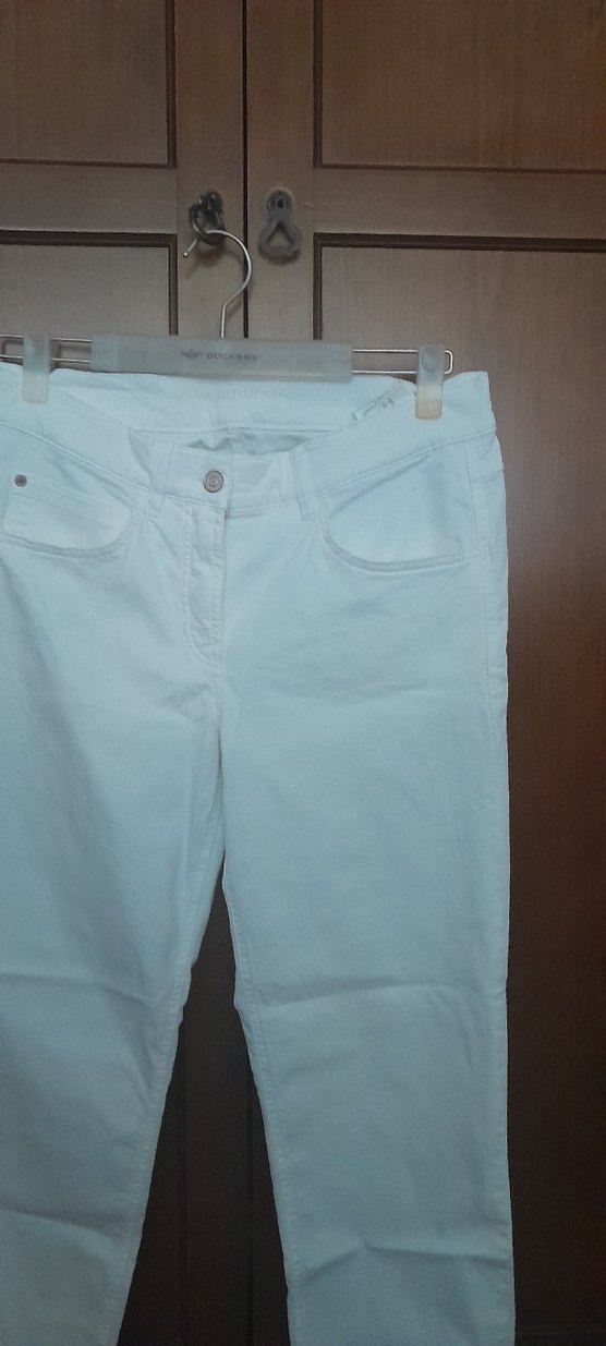 Beyaz Normal Kesim Denim Kadın Pantolon - Görsel 2