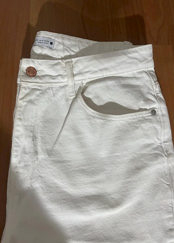zara beyaz Kot Pantolon