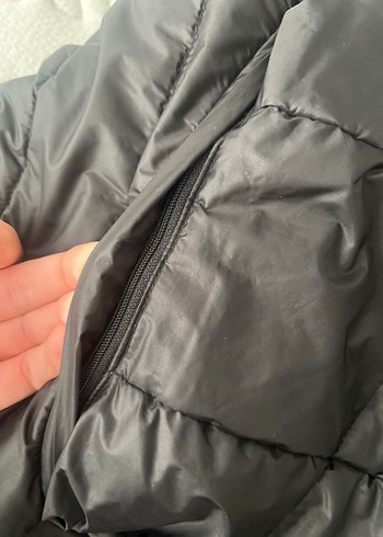 s Beden siyah Renk Fermuarlı Siyah Kadın Kışlık Mont