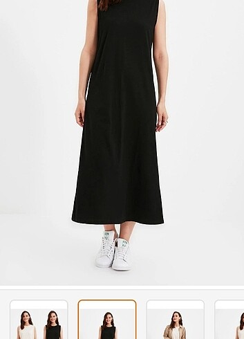 Trendyol & Milla Trendyol Modest 2 li siyah ten astar elbise