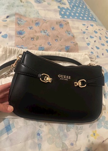 Guess Siyah Deri Tokalı Kadın Çanta - Görsel 2