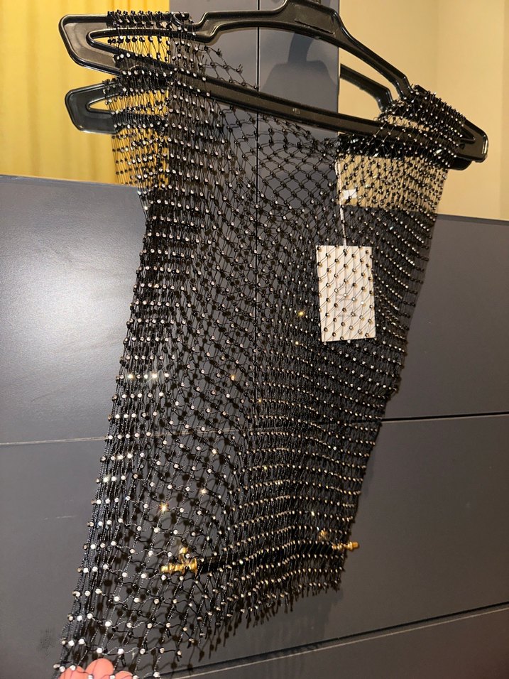 Zincir Detaylı Siyah Halter Yaka Büstiyer - Görsel 3