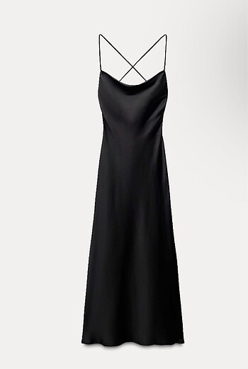 zara saten elbise