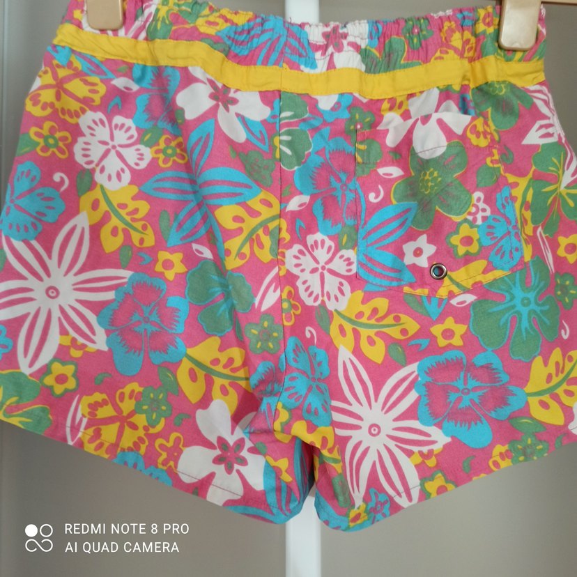 Renkli Çiçekli Mini Şort - Görsel 2