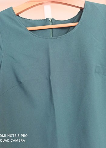 yeşil Midi krep elbise - Görsel 6