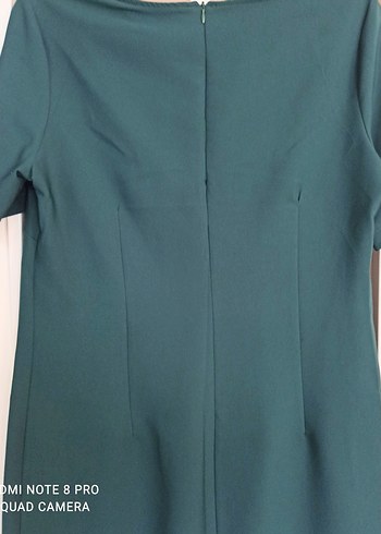 yeşil Midi krep elbise - Görsel 7