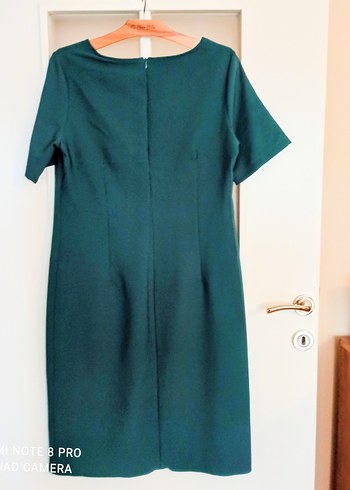 yeşil Midi krep elbise - Görsel 8