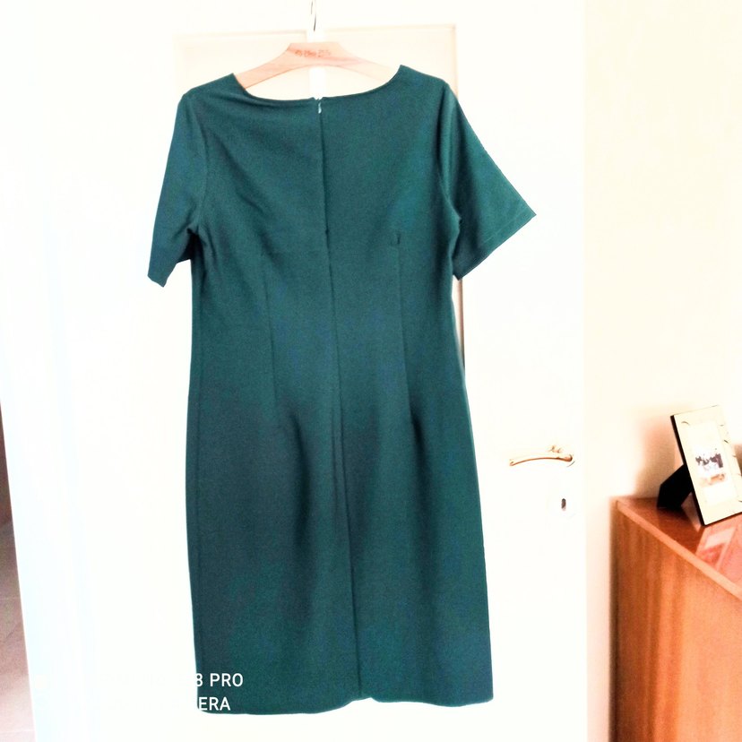 yeşil Midi krep elbise - Görsel 4